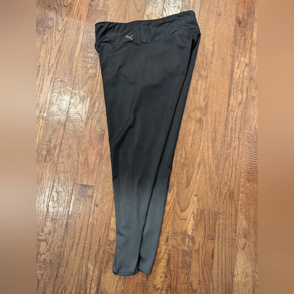 PUMA Womens Studio Ombre High Waist Full Tights Leggings Black Gray Size XL - Picture 3 of 10